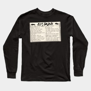 80's Punk Mixed Tape Cassette Long Sleeve T-Shirt